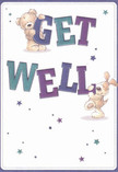 Overflowing with cheerful optimism, this get well card is the perfect accompaniment to a thoughtful floral gesture from West Ham's local florists. A charming teddy bear and a playful puppy come alive across a soft, cream-white background, each joyfully balancing the bold, colourful letters that spell out 'Get Well.' The deep indigo and teal shades in the typography contrast brightly, reminiscent of fresh, blooming arrangements delivered across West Ham. Lively star-shaped bursts in varying purples and blues are sprinkled throughout, infusing the scene with a sense of hope and childlike wonder. The textured fur of the bear and puppy is illustrated with warmth you can almost feel-a comforting echo of the gentle support often extended by the West Ham community. Altogether, this card is an emotional remedy, radiating kind-hearted reassurance for anyone recovering and in need of a little extra care.